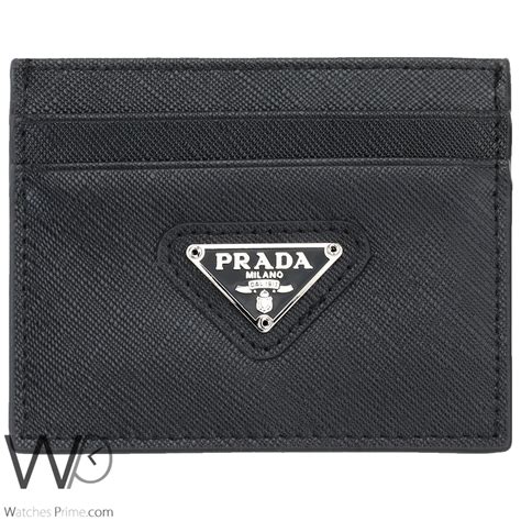 blue prada mens leather card holder|Luxury Wallets and Card Holders for Men .